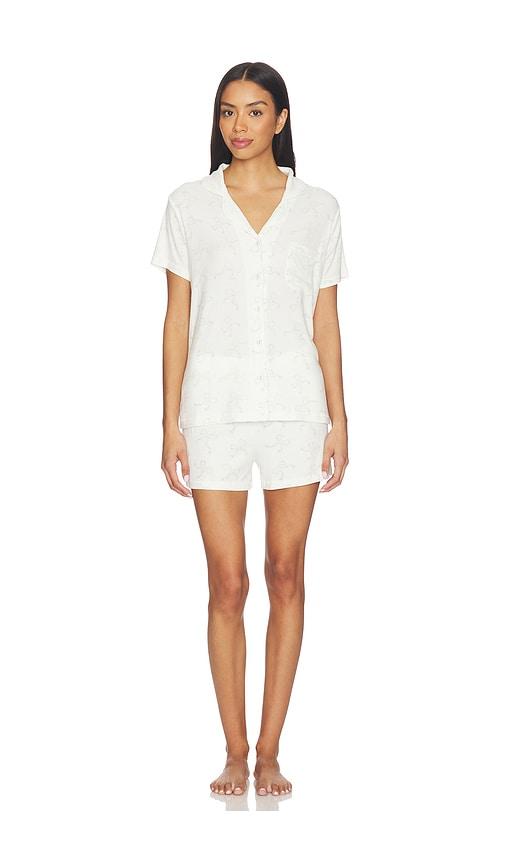 SKIMS Soft Lounge Short Sleep Set in White by SKIMS