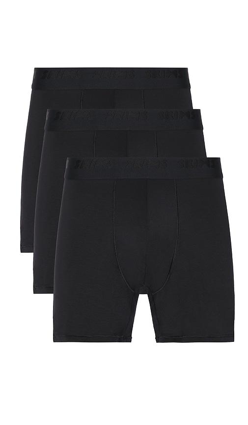SKIMS Stretch 3 Boxer Brief 3-Pack in Black by SKIMS