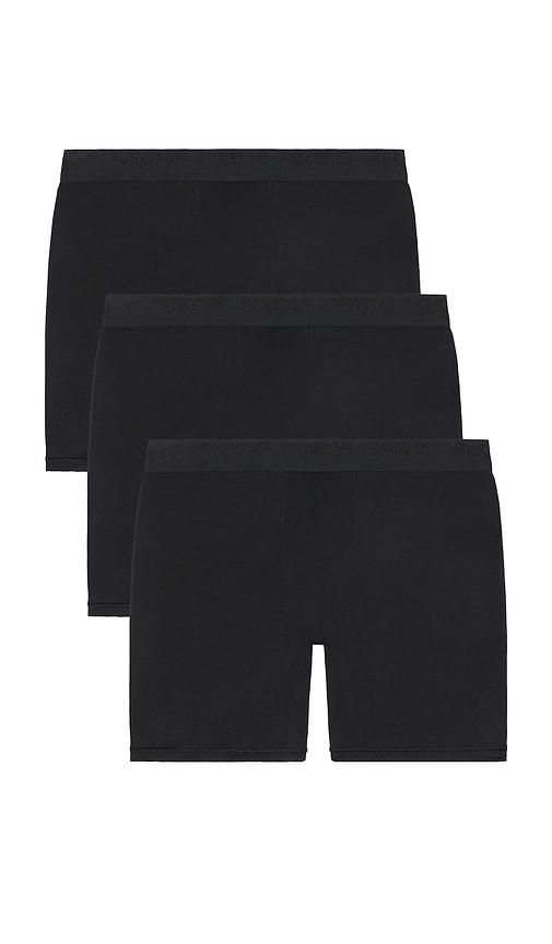 SKIMS Stretch 5 Boxer Brief 3-Pack in Black by SKIMS