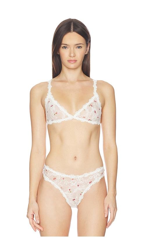 SKIMS Stretch Lace Triangle Bralette in Ivory by SKIMS