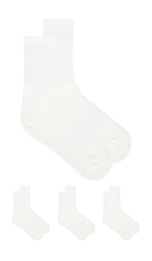 SKIMS Tube Crew Sock 3 Pack in White by SKIMS