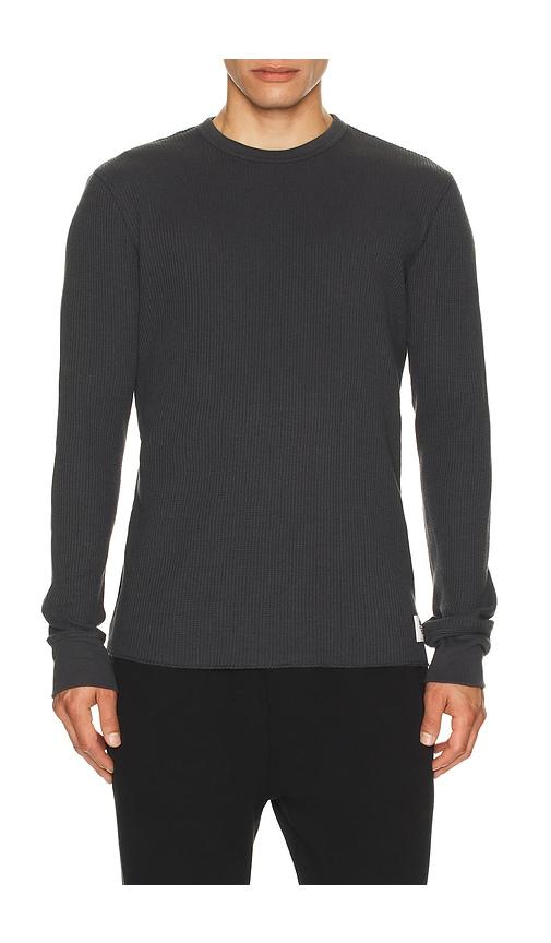SKIMS Waffle Long Sleeve Top in Grey by SKIMS