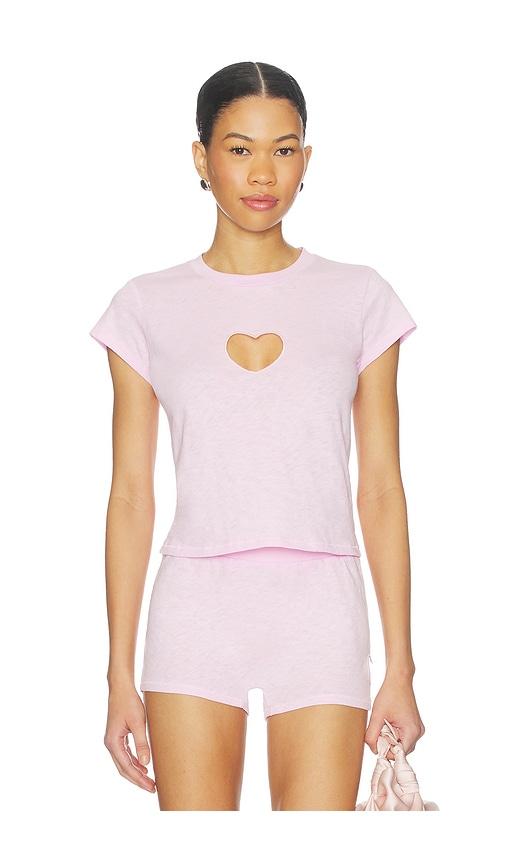 SKIMS Worn in Jersey Baby T-shirt in Pink by SKIMS