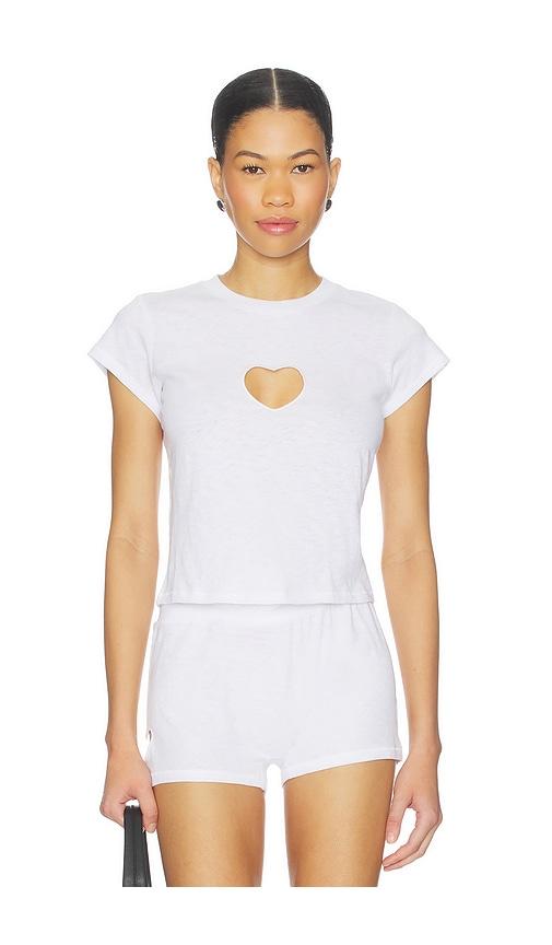 SKIMS Worn in Jersey Baby T-shirt in White by SKIMS