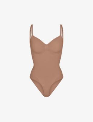 Sculpt ruched stretch-woven body by SKIMS