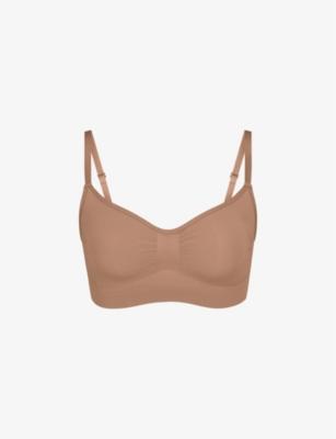 Sculpting scoop-neck stretch-woven bra by SKIMS