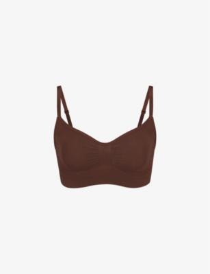 Sculpting scoop-neck stretch-woven bra by SKIMS