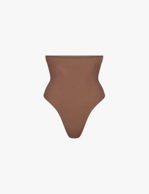 Seamless Sculpt high-rise stretch-woven thong by SKIMS