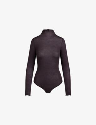 Sheer Modal Long-Sleeve Jersey Bodysuit by SKIMS