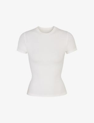 Short-sleeved slim-fit stretch-cotton T-shirt by SKIMS