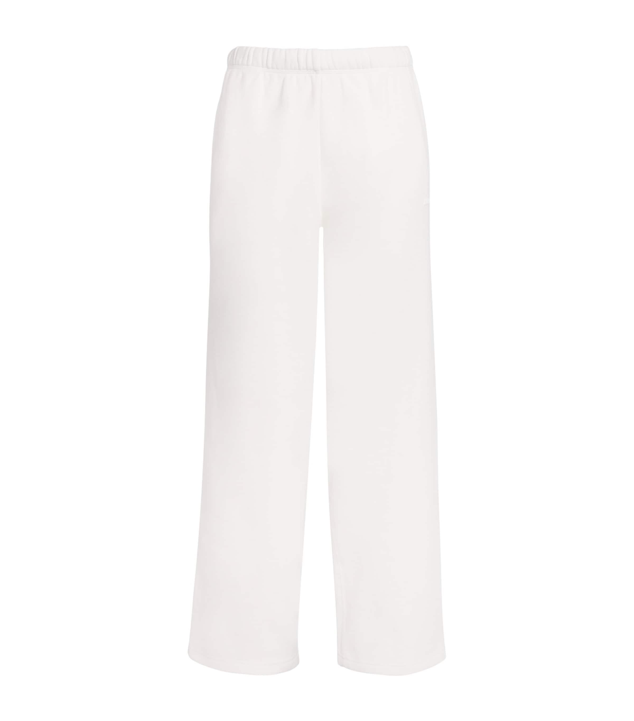 Skims Cotton-Blend Fleece Straight Sweatpants by SKIMS