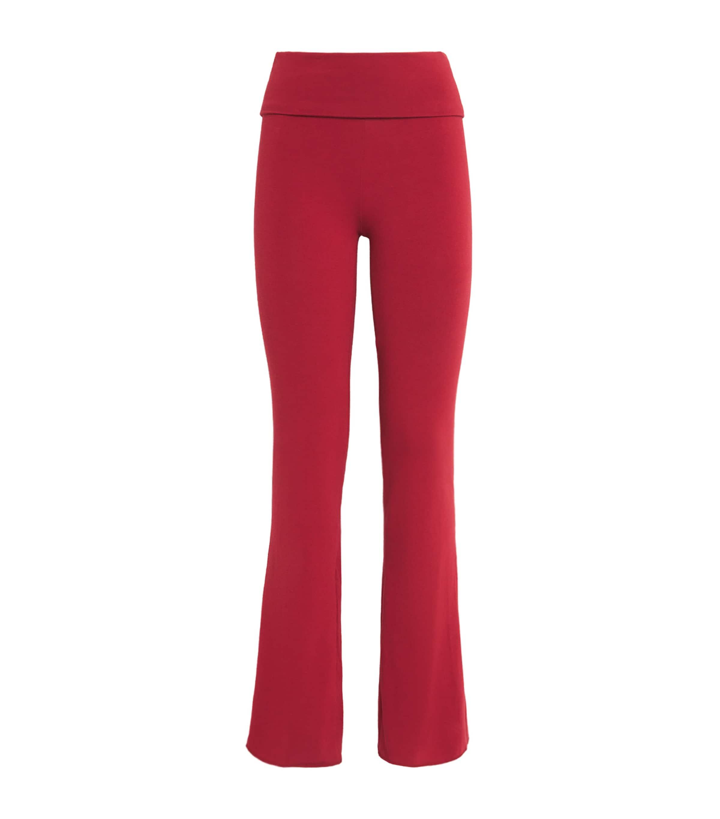 Skims Cotton-Blend Jersey Foldover Trousers by SKIMS
