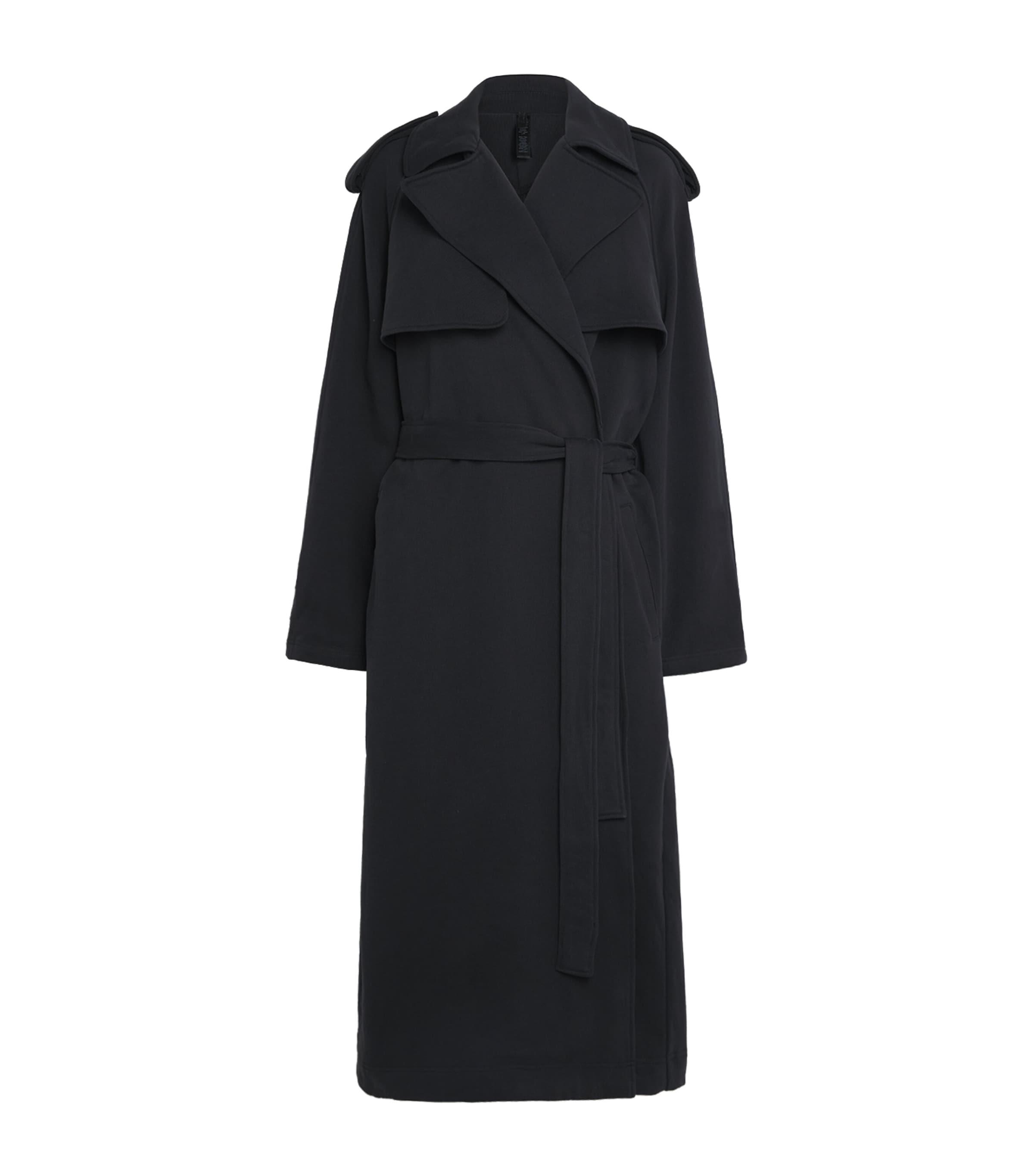 Skims Cotton Fleece Boyfriend Trench Coat by SKIMS