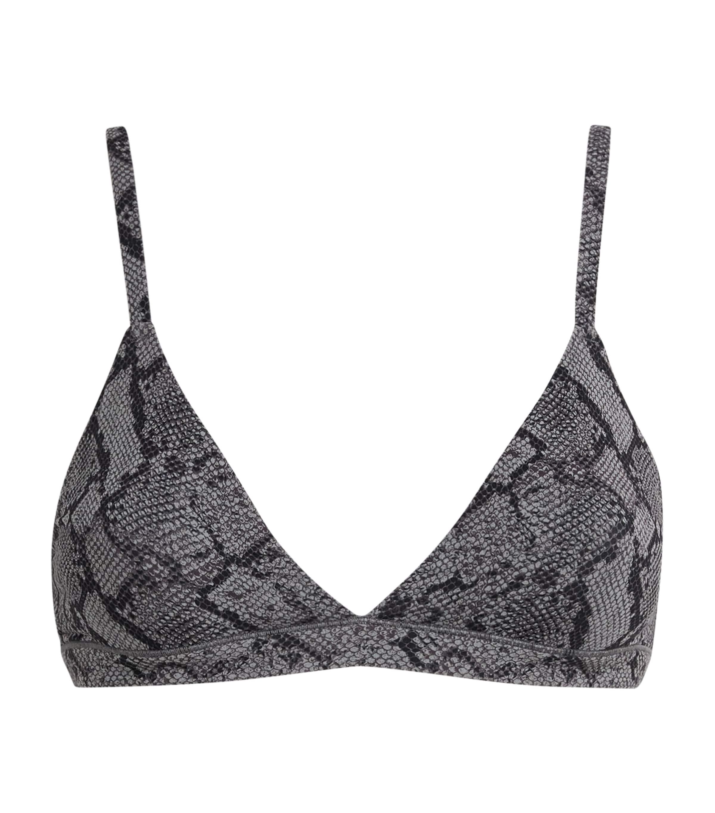 Skims Fits Everybody Snakeskin Print Triangle Bralette by SKIMS