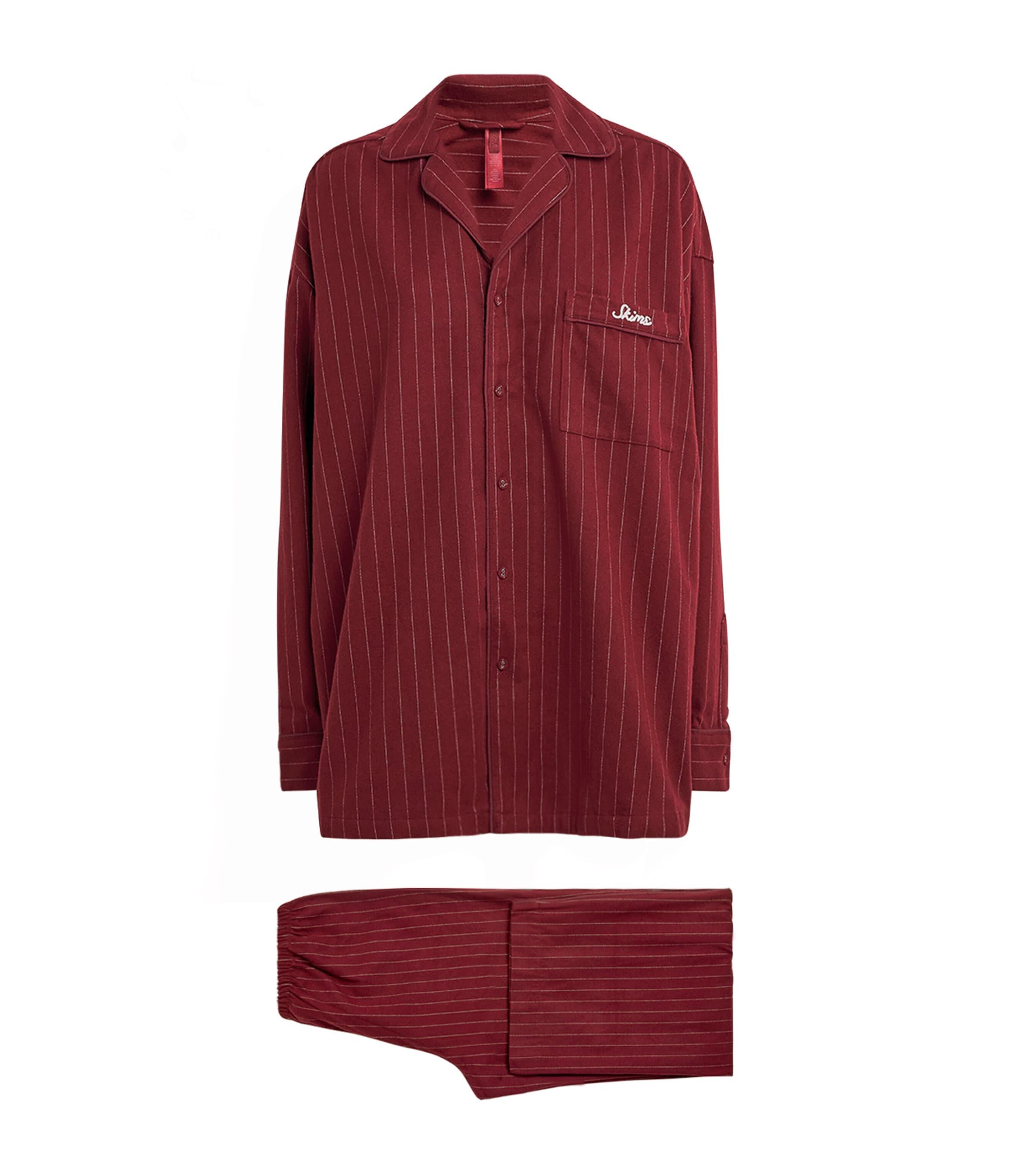 Skims Flannel Pinstripe Pyjama Set by SKIMS