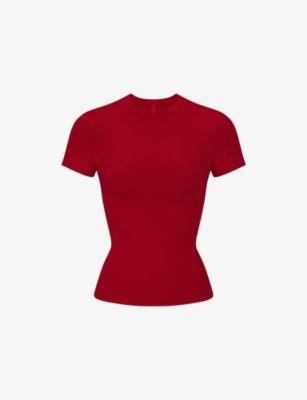 Slim-Fit Round-Neck Stretch-Cotton T-Shirt by SKIMS