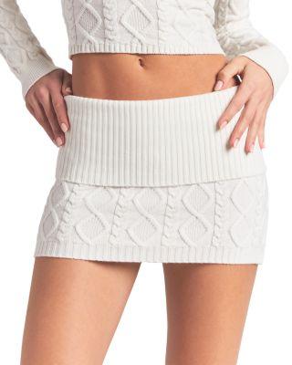 Snow Bunny Cable Knit Mini Skirt by SKIMS Snow Bunny Cable Knit Mini Skirt by SKIMS