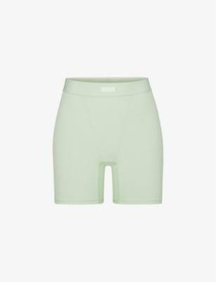 Soft Lounge high-rise stretch-woven boxer shorts by SKIMS