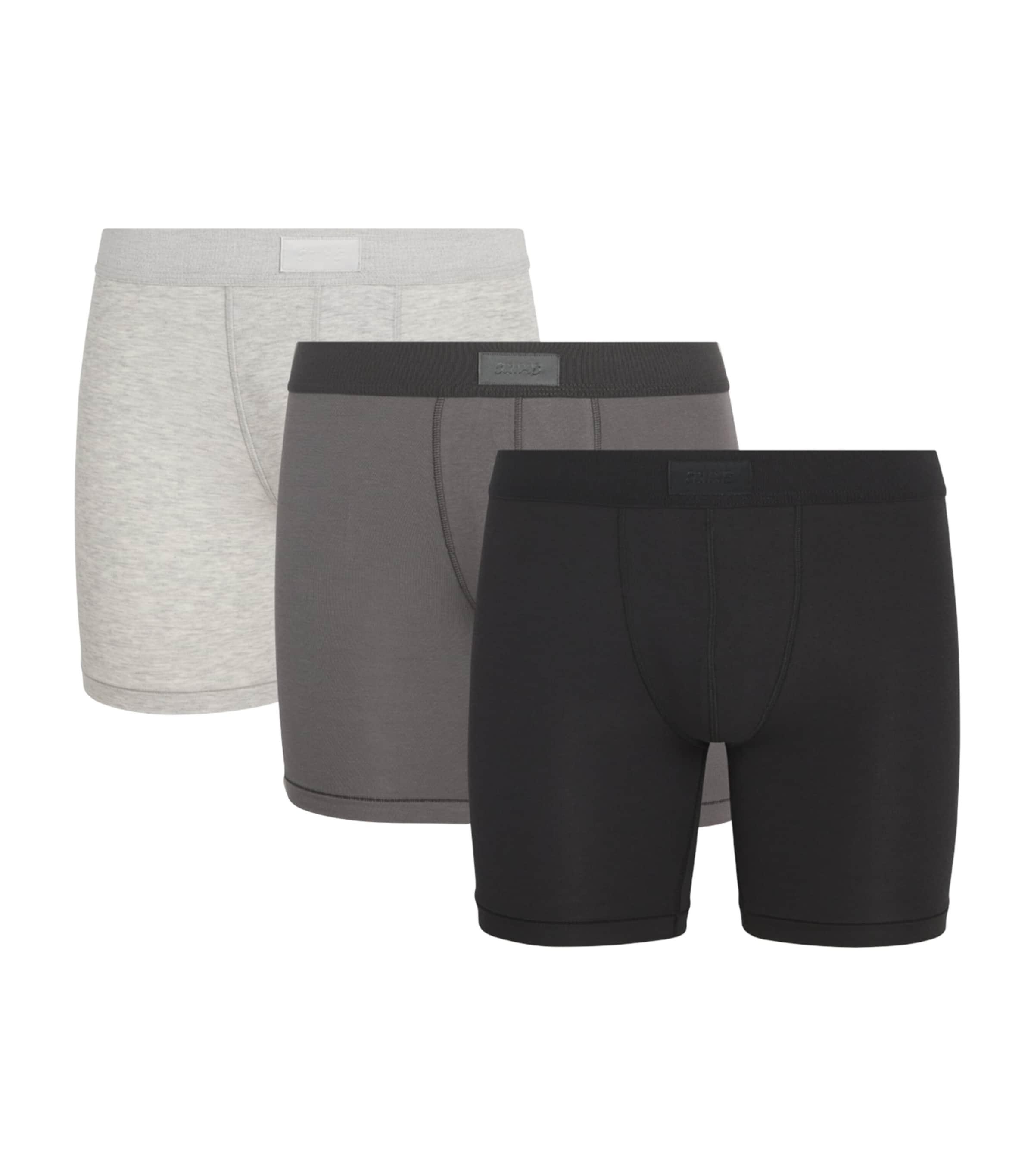 Stretch-Cotton Boxers (Pack of 3) by SKIMS