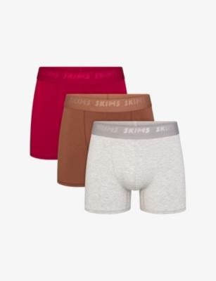 Stretch Pack of Three Modal-Jersey Boxer Briefs by SKIMS Stretch Pack of Three Modal-Jersey Boxer Briefs by SKIMS