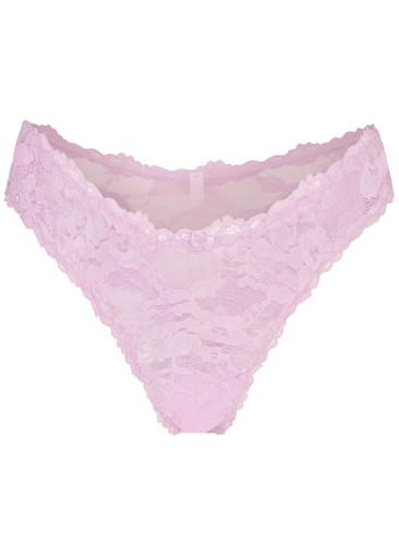 Stretch-lace dipped thong by SKIMS