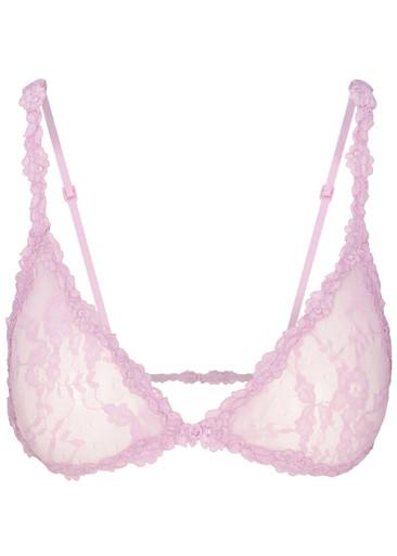 Stretch-lace triangle bralette by SKIMS