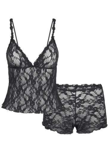Stretch-lace triangle cami and short set by SKIMS