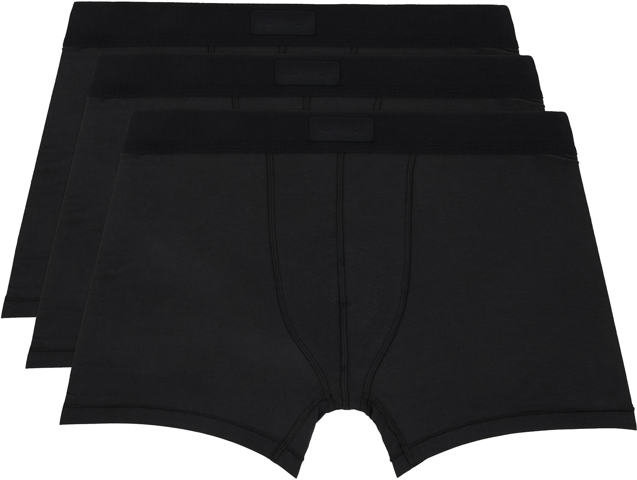 Three-Pack Black SKIMS Cotton 3" Boxer Briefs by SKIMS