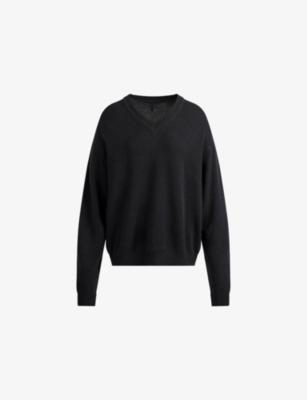 V-Neck Oversized-Fit Wool-Blend Jumper by SKIMS