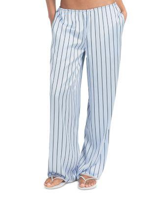 Woven Shine Sleep Pants with Lace by SKIMS