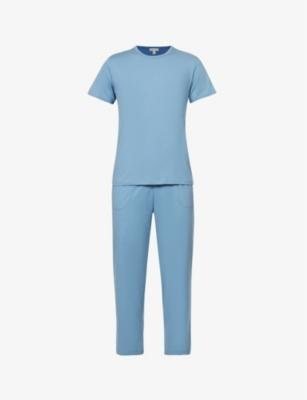 Carly short-sleeved cotton-jersey pyjama set by SKIN
