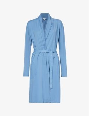 Coleen tie-waist organic cotton-jersey robe by SKIN