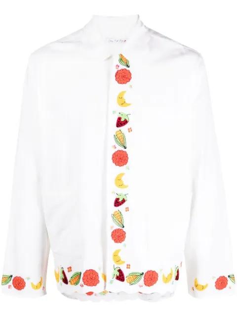 Boticelli fruit-embroidered shirt by SKY HIGH FARM WORKWEAR