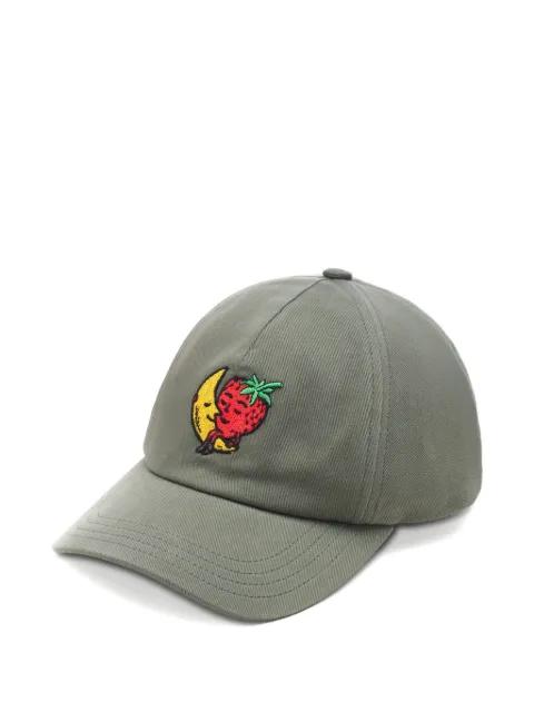 Moon Strawberry embroidered cap by SKY HIGH FARM WORKWEAR