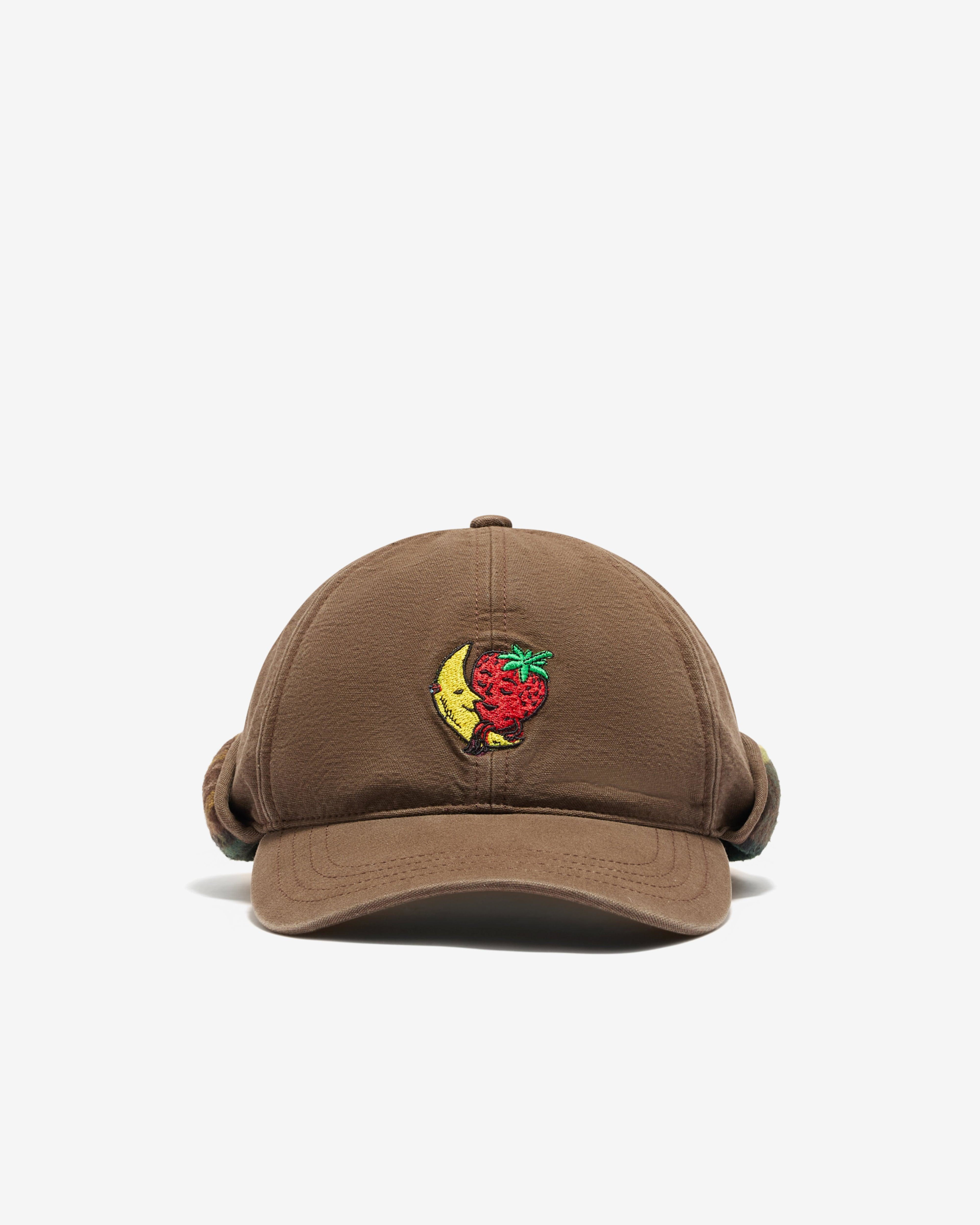 Sky High Farm - Logo Trapper Cap Woven - (Brown) by SKY HIGH FARM WORKWEAR