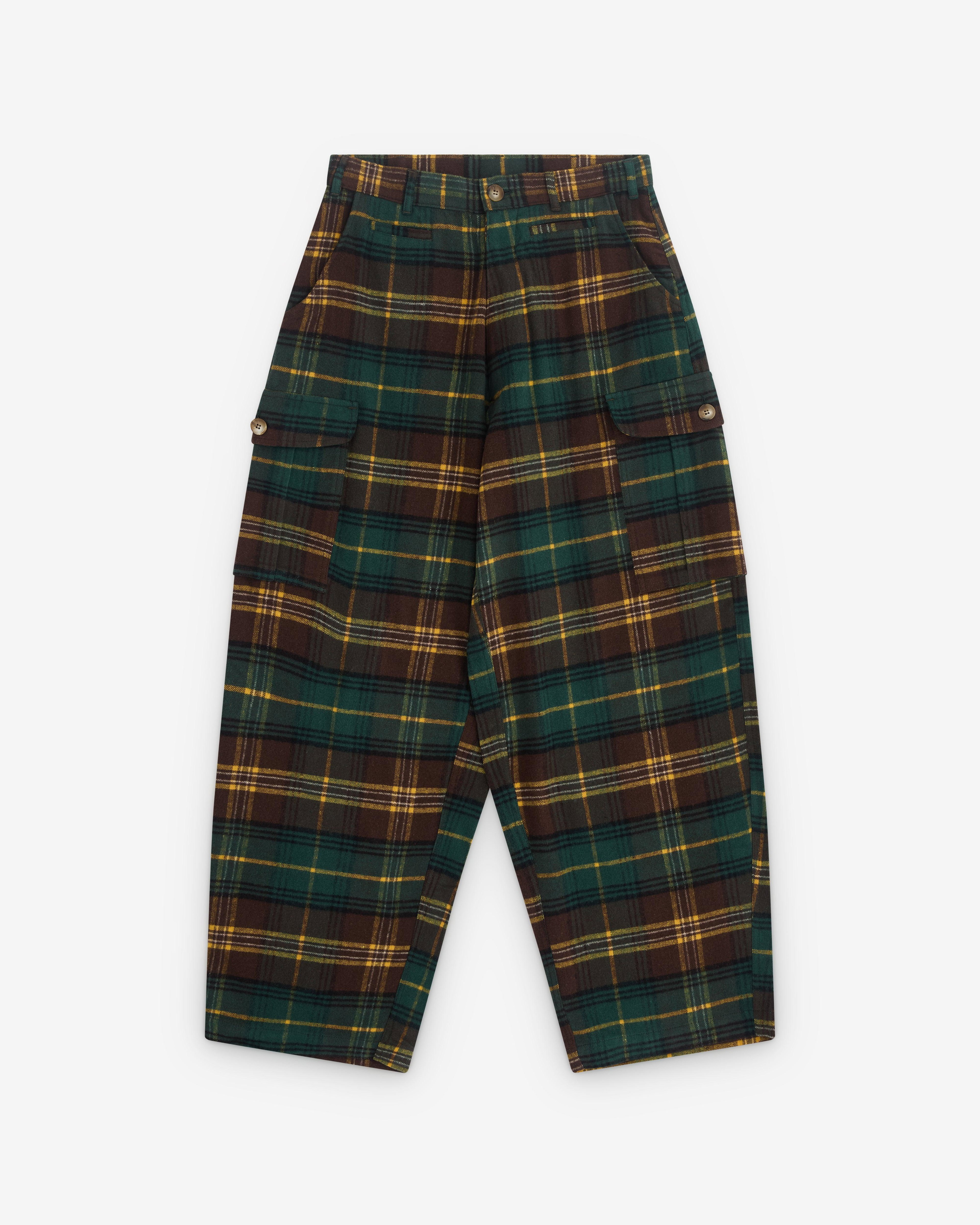 Sky High Farm - Men’s Flannel Cargo Pants - (Yellow) by SKY HIGH FARM WORKWEAR