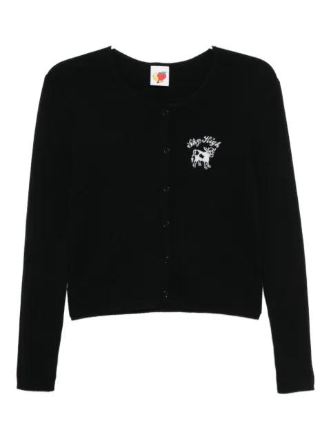 intarsia-knit logo cardigan by SKY HIGH FARM WORKWEAR