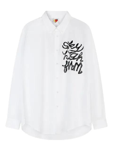 overprint button-down shirt by SKY HIGH FARM WORKWEAR