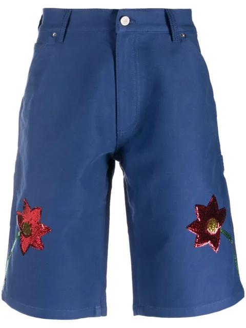 sequin-embellished detail shorts by SKY HIGH FARM WORKWEAR