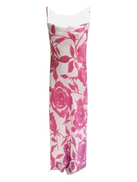 rose-print slip maxi dress by SLEEP NO MORE