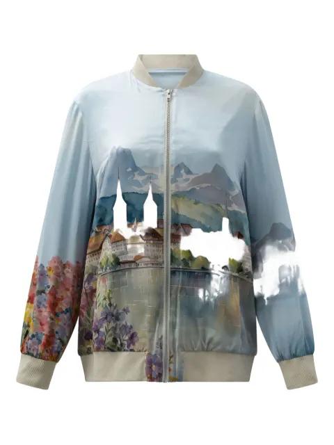 zip print jacket by SLEEP NO MORE