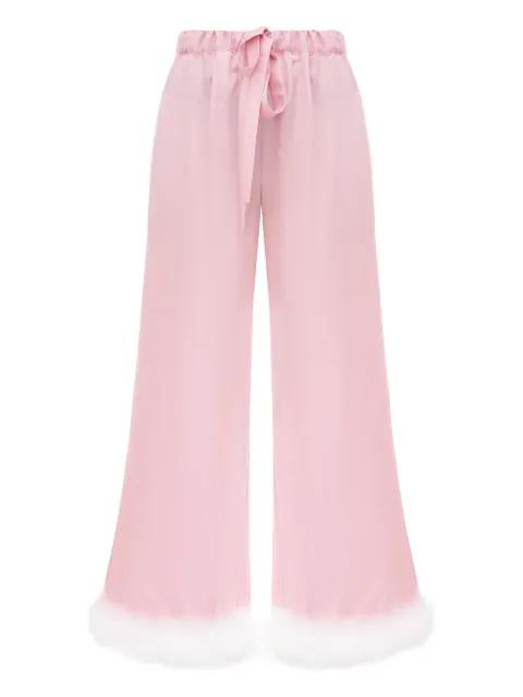 Bisou Bisou feather trousers by SLEEPER