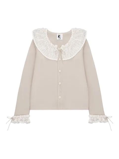 Malena lace-collar cardigan by SLEEPER