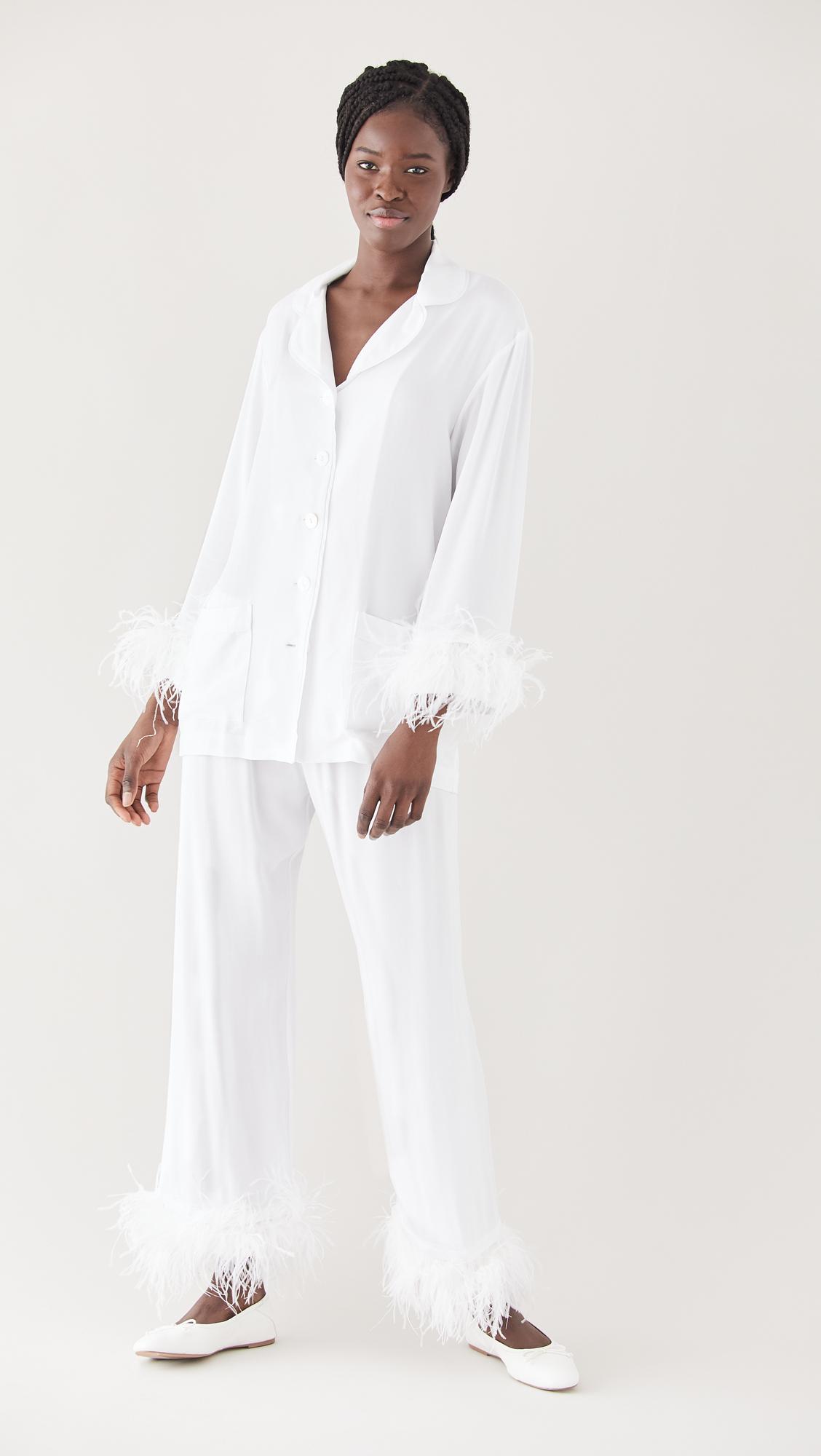 Pajama Set with Feathers by SLEEPER