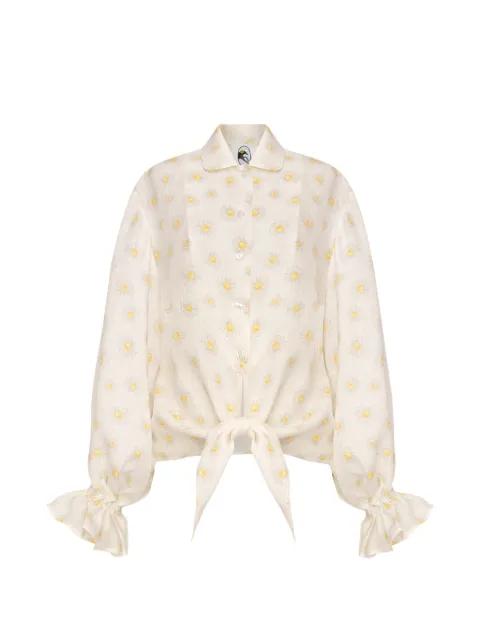 Rumba linen loungewear shirt by SLEEPER