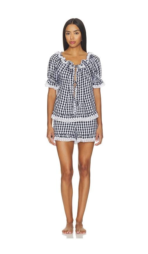 Sleeper Romantica Set With Short in Black & White by SLEEPER