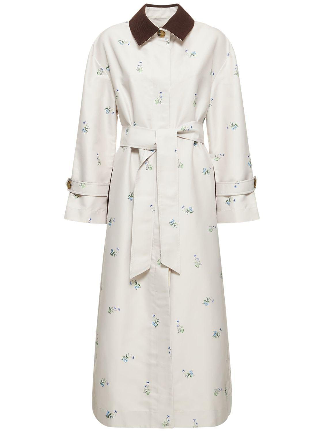 Yason Flower Printed Trench Coat by SLEEPER