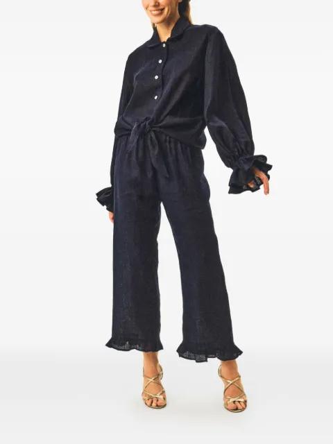 linen lounge trousers by SLEEPER
