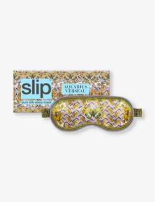 Aquarius graphic-print silk eye mask by SLIP