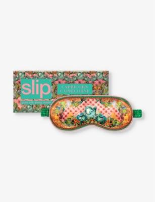 Capricorn graphic-print silk eye mask by SLIP